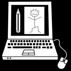 laptop: to draw